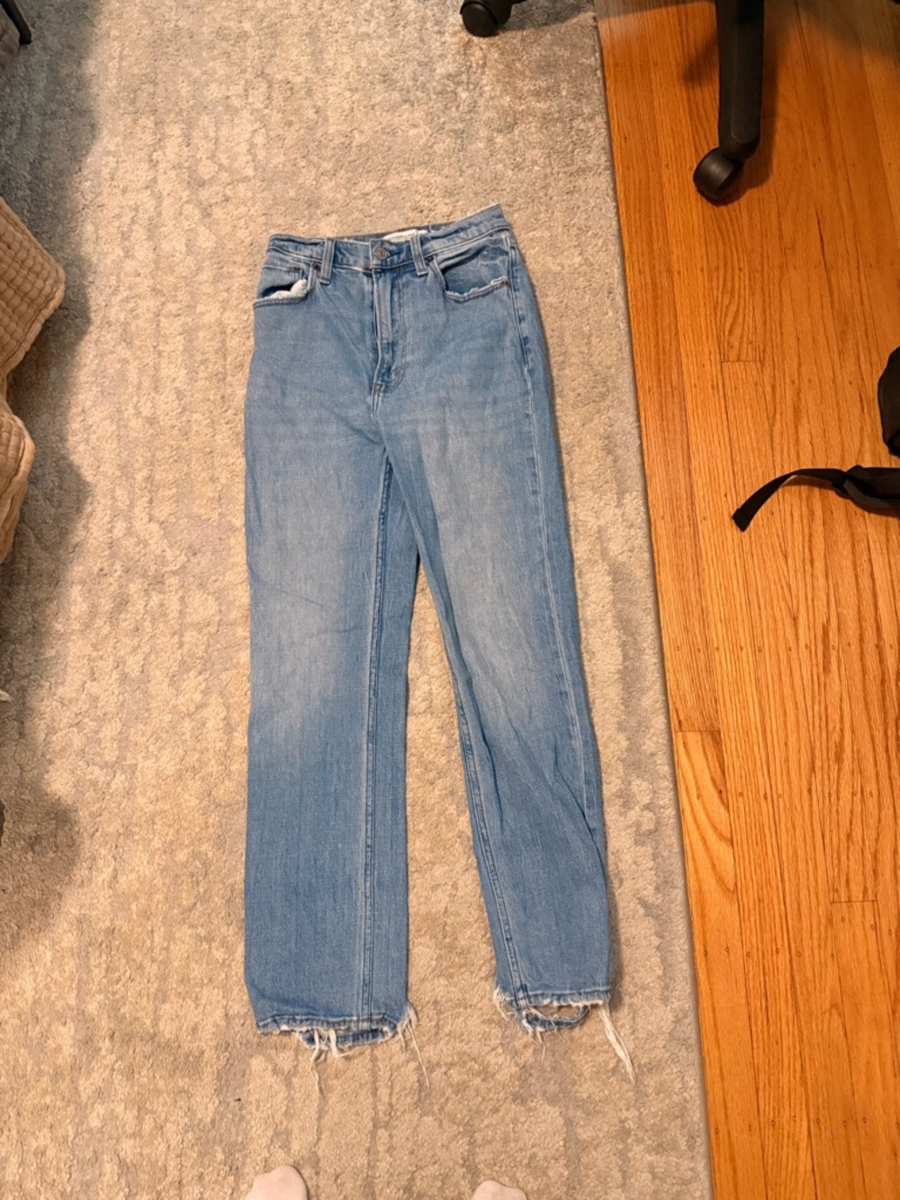 Abercrombie & Fitch Light Blue Straight-Leg Jeans